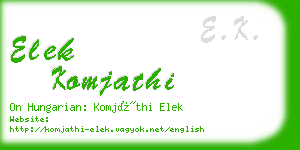 elek komjathi business card